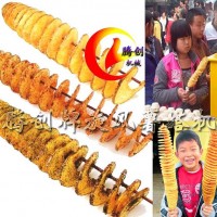 招商龍卷風(fēng)薯塔機(jī),手搖旋轉(zhuǎn)切土豆機(jī)操作簡單和薯塔炸鍋全套優(yōu)惠
