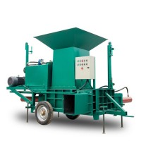 移動作業的秸稈打包機 帶輪子的秸稈壓塊機 方捆打包機現貨