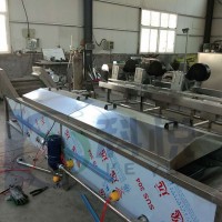 黃花菜漂燙機 全自動 不銹鋼殺青蒸煮漂燙設備 青菜清洗漂燙線