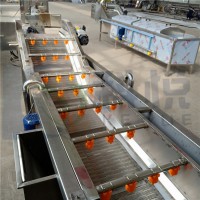 4米氣泡清洗流水線廠家 酸菜泡菜去鹽不銹鋼清洗機 蔬菜洗菜機