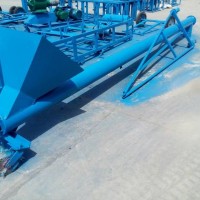 黃沙裝車用圓管式提升機，混凝土用螺桿式送料機