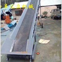 爬坡皮帶機，砂石料用加固帶式輸送機  電動升降運料輸送機