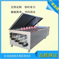 電動洗白蘿卜機器 自動連續(xù)式果蔬清洗機
