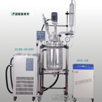 80L真空玻璃反應(yīng)釜，上海玻璃反應(yīng)釜