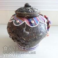 普洱茶 生茶 布藝茶罐 茶雕 禮盒 870g 普洱工藝品 工藝茶