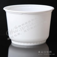 促銷一次1000ml加厚白色防燙塑料圓碗 打包外賣保鮮塑料餐盒