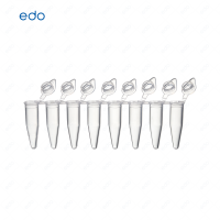 0.1mLPCR8聯排管蓋 EDO 光學平蓋 透明管不可拆卸