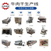 全自動風干牛肉干全套設備麻辣風干牛肉生產線蒙古肉干加工生產線