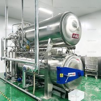 雙層水浴式肉制品高溫殺菌設(shè)備 山東殺菌鍋廠家