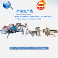連續式凈菜加工設備 蔬菜精加工機器 蔬菜加工流水線