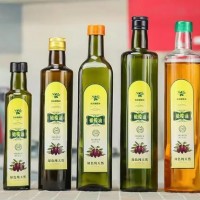 避光橄欖油瓶亞麻籽油胡麻油瓶橄欖油玻璃瓶方形圓形